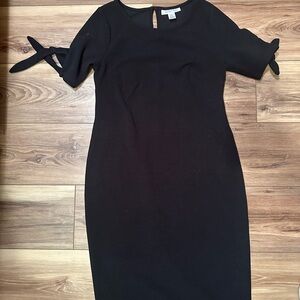Motherhood Maternity Black Tie-Sleeve Midi Dress size small